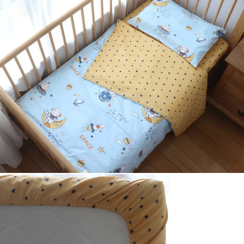 Parure de lit 3 pièces pour lit de bébé – 100 % coton