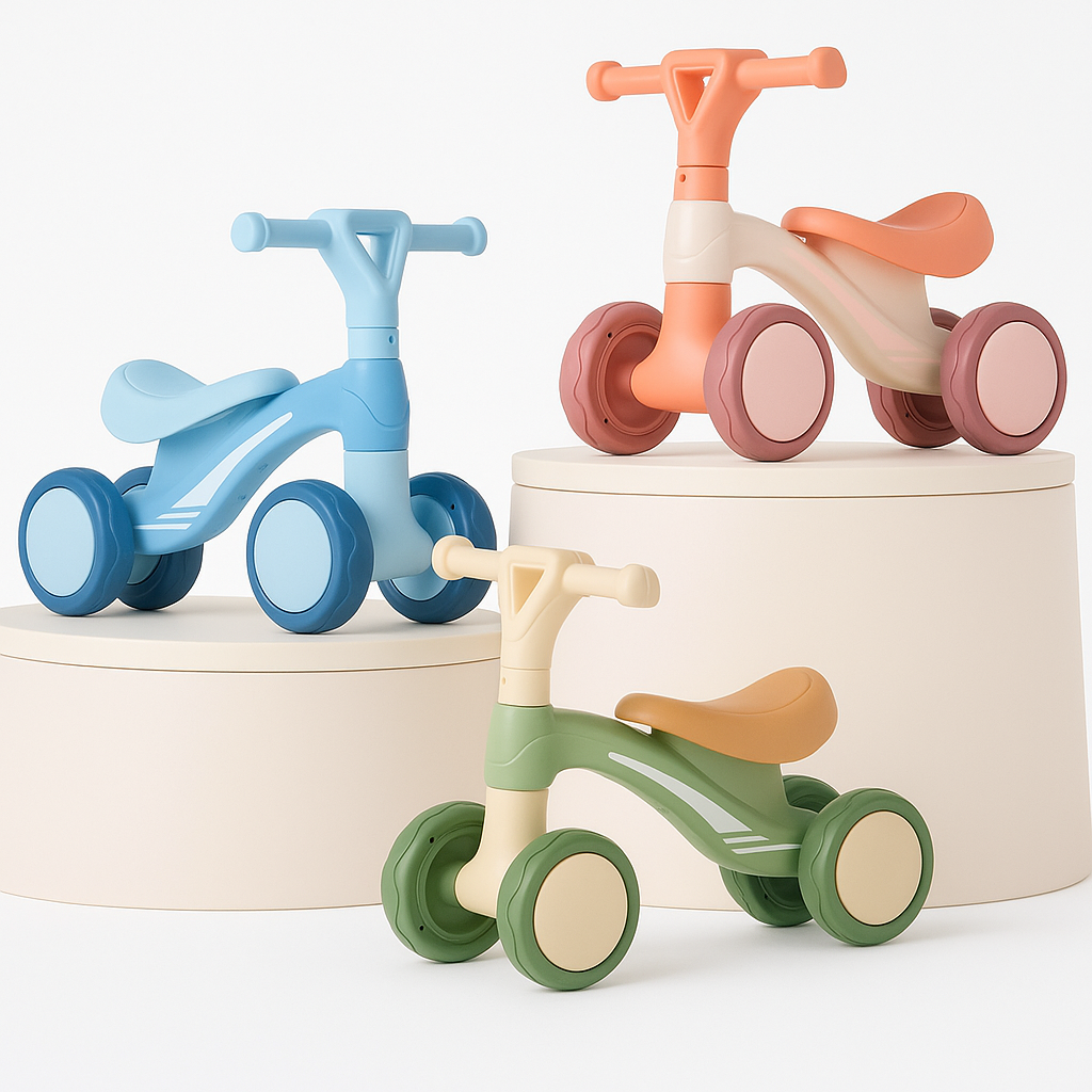 4-wielige loopfiets voor kinderen