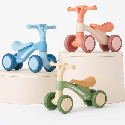 4-wielige loopfiets voor kinderen