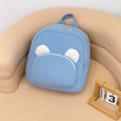 Pluchen rugzak met berenoren en casual chique stijl - BearLuxe™