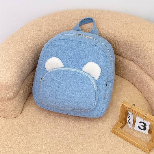 Plüsch-Rucksack mit Bärenohren im lässig-schicken Stil – BearLuxe™