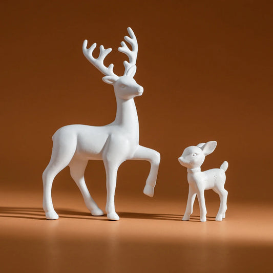 Deer Mom and Baby Figurine Set – 2pcs