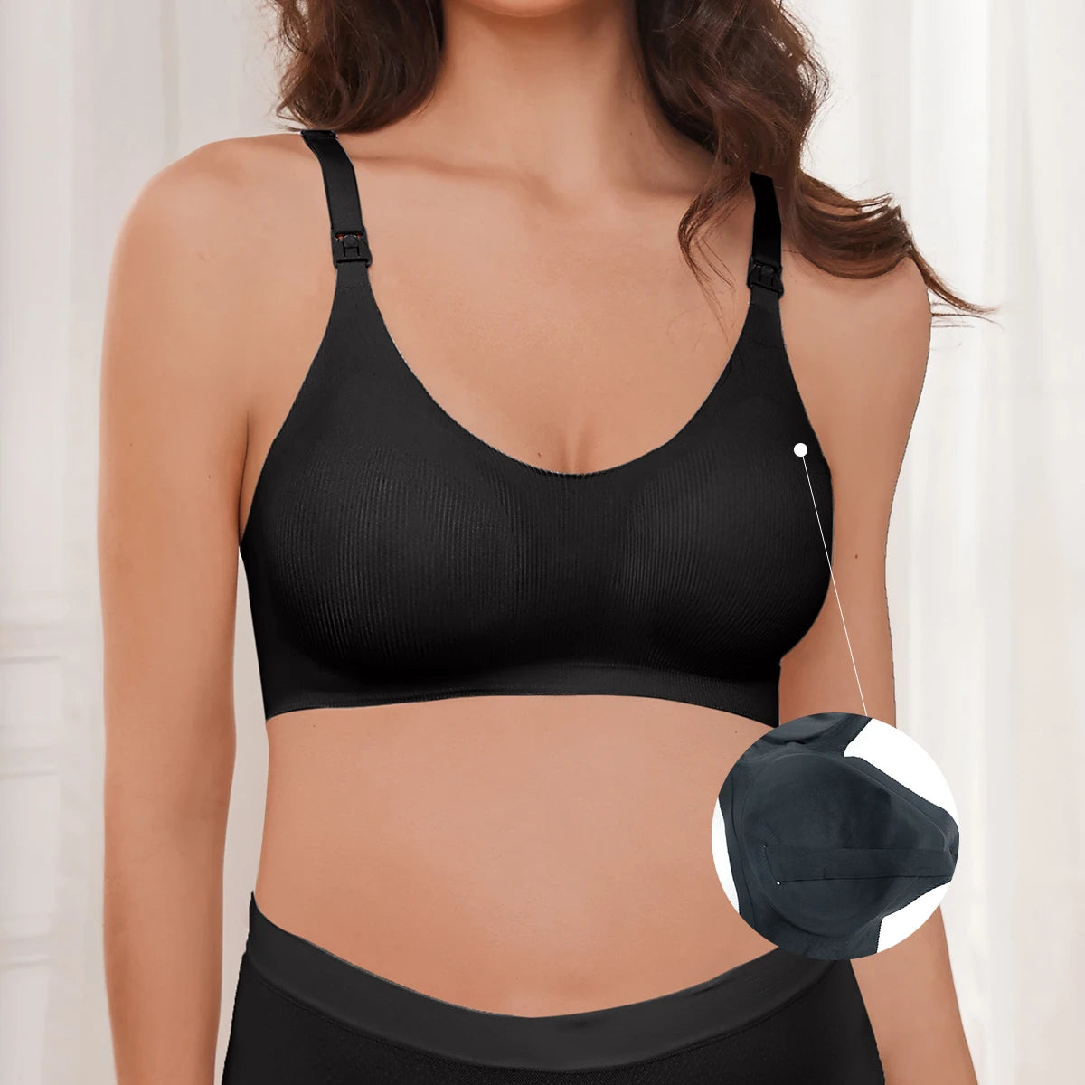Comfort Seamless Nursing Bra with Adjustable Straps