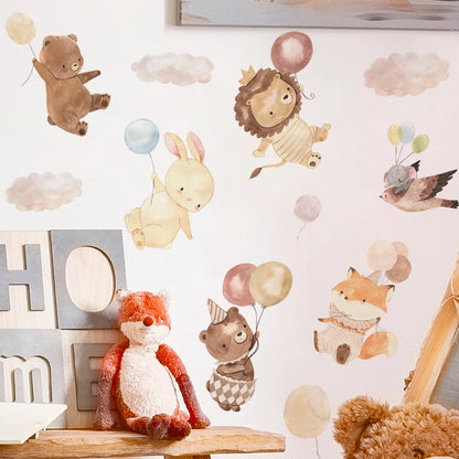Animal Balloon Wall Decals for Kids Room