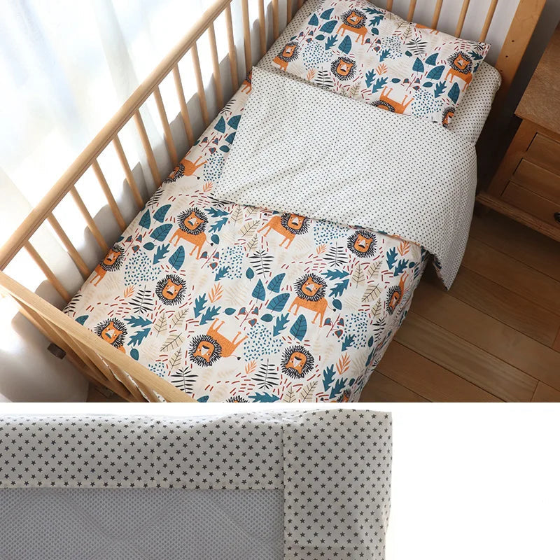 Parure de lit 3 pièces pour lit de bébé – 100 % coton