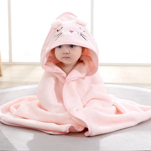 Animal Fun Baby Hooded Bath Towel