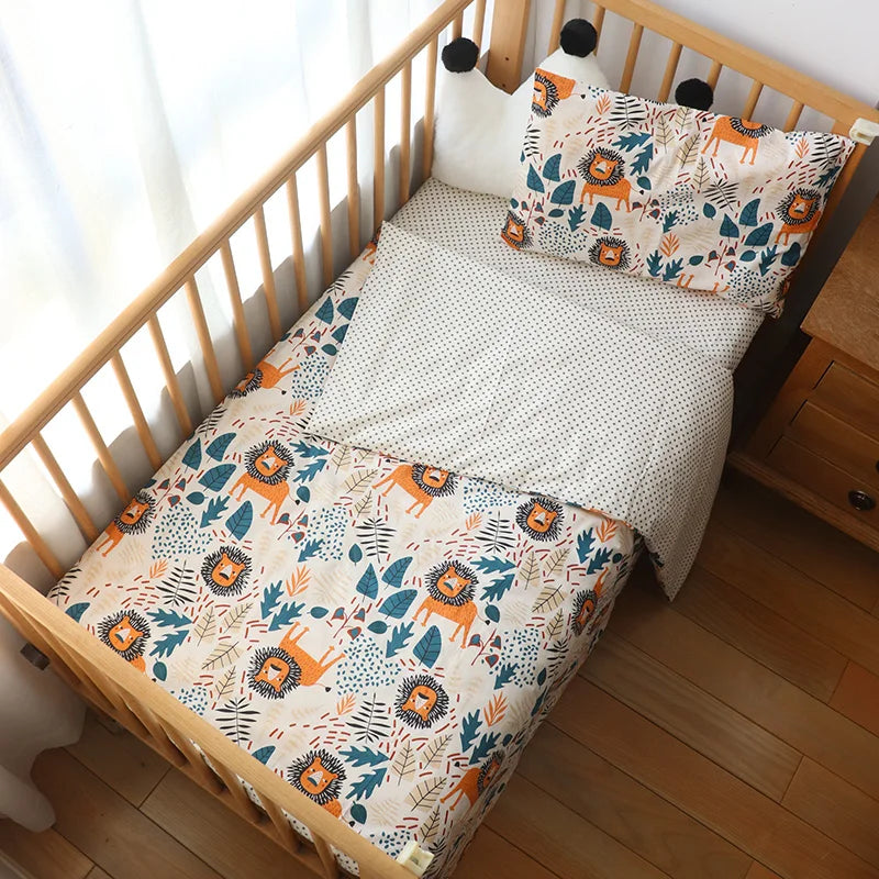 Parure de lit 3 pièces pour lit de bébé – 100 % coton