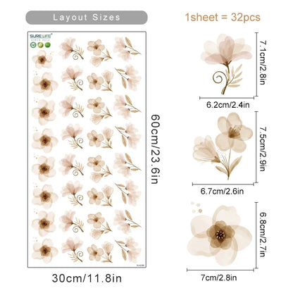 Boho Bienen &amp; Blumen Wandaufkleber fürs Kinderzimmer
