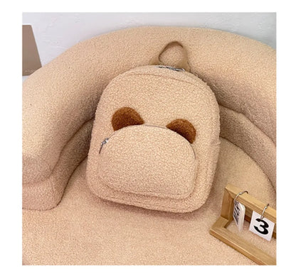 Pluchen rugzak met berenoren en casual chique stijl - BearLuxe™