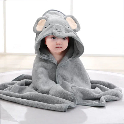 Animal Fun Baby Hooded Bath Towel