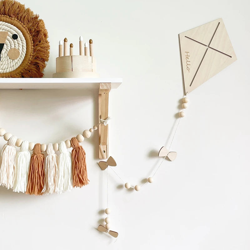 Nordic houten vlieger wandhanger voor de kinderkamer