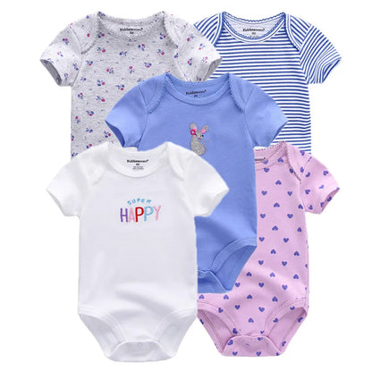 KiddieZoom 5-pack – Zachte katoenen body's voor alle seizoenen