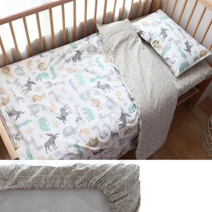 Parure de lit 3 pièces pour lit de bébé – 100 % coton