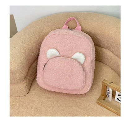 Pluchen rugzak met berenoren en casual chique stijl - BearLuxe™