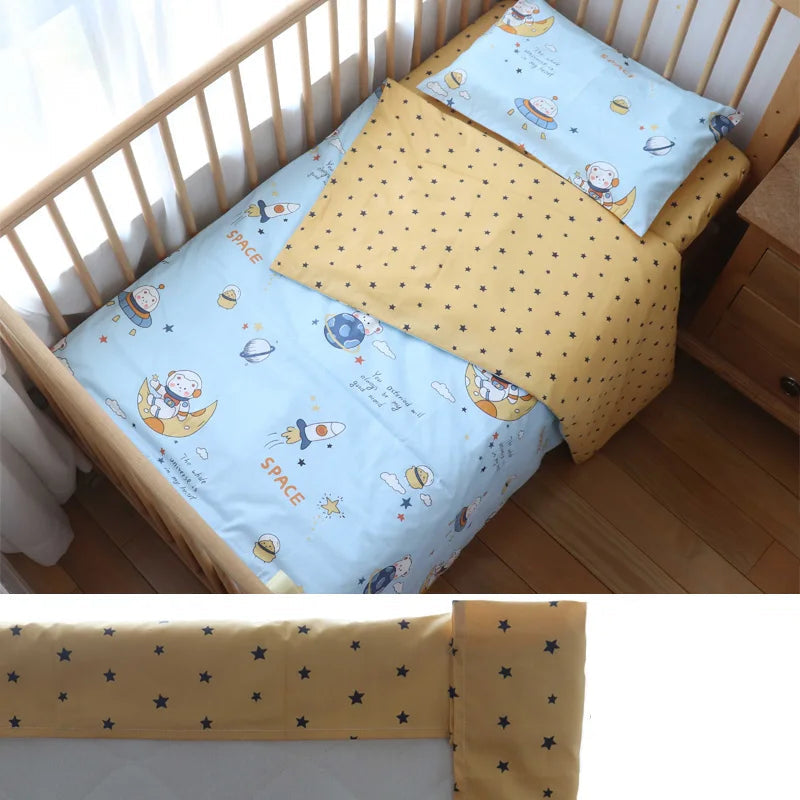 Parure de lit 3 pièces pour lit de bébé – 100 % coton