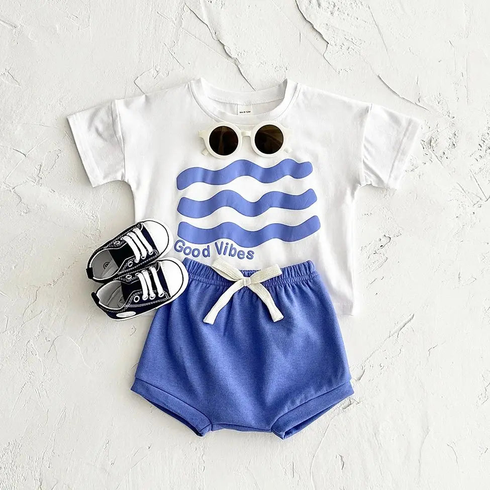 Zonnebloem baby-outfit – T-shirt en short
