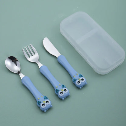 MiniMeal Set – 3-delige roestvrijstalen kinderbestekset
