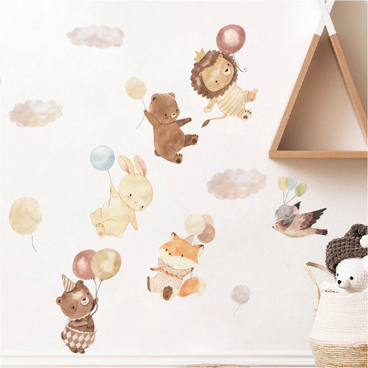 Animal Balloon Wall Decals for Kids Room
