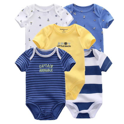 KiddieZoom 5-pack – Zachte katoenen body's voor alle seizoenen