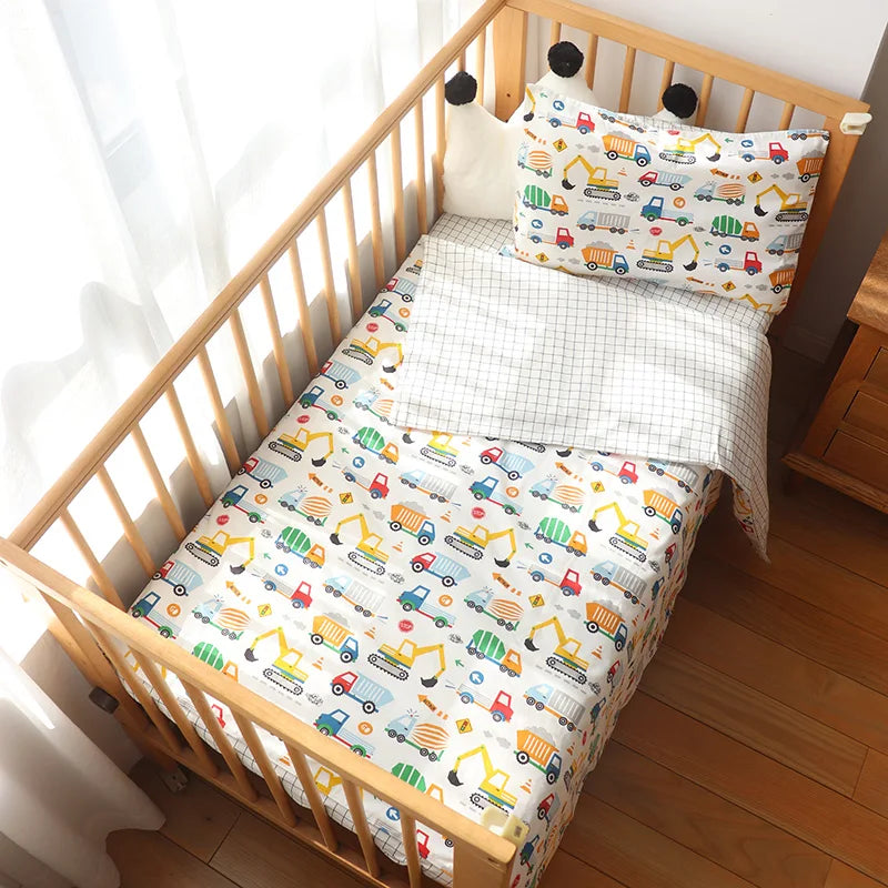 Parure de lit 3 pièces pour lit de bébé – 100 % coton