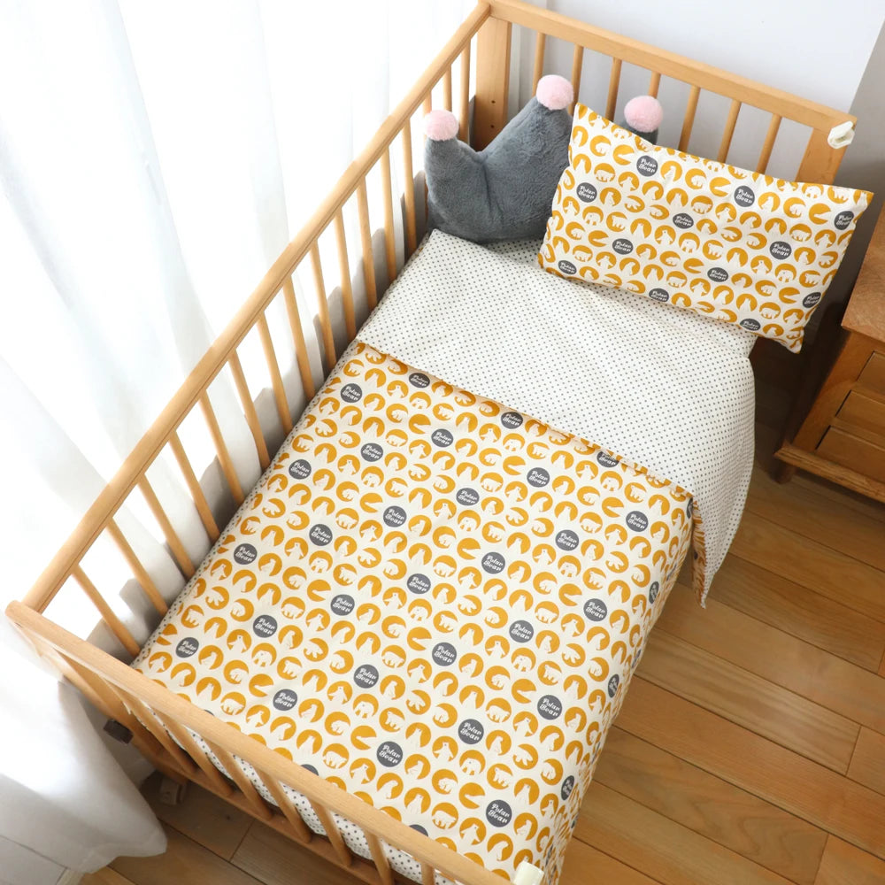 Parure de lit 3 pièces pour lit de bébé – 100 % coton