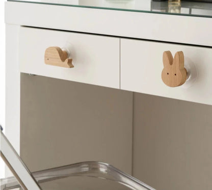 Gancho de pared de madera maciza con forma de animal para niños