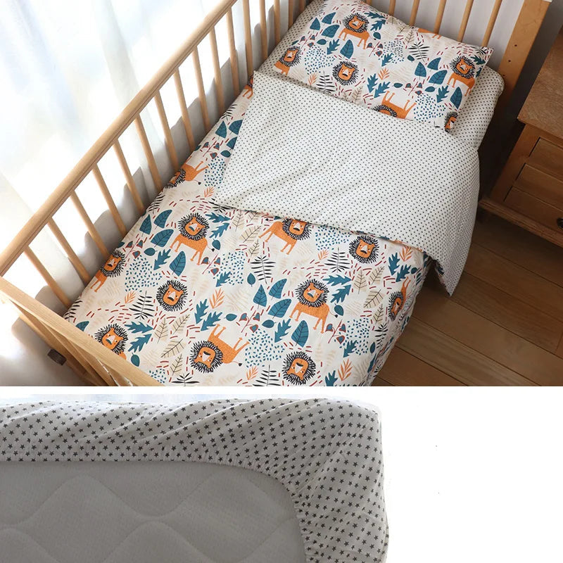 Parure de lit 3 pièces pour lit de bébé – 100 % coton