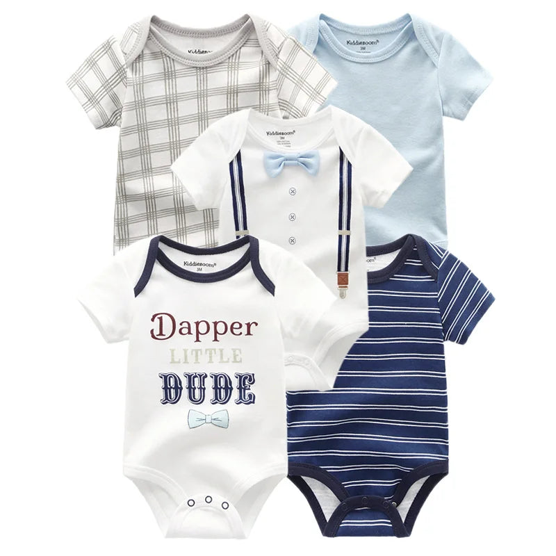 KiddieZoom 5-pack – Zachte katoenen body's voor alle seizoenen