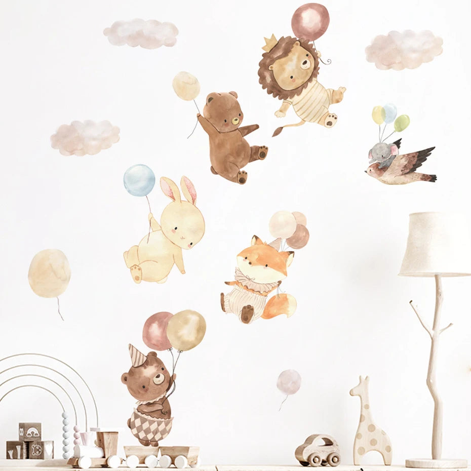 Animal Balloon Wall Decals for Kids Room