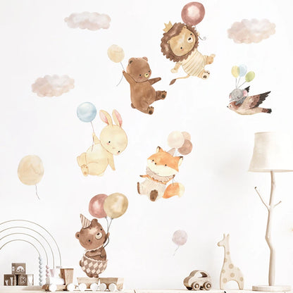 Animal Balloon Wall Decals for Kids Room