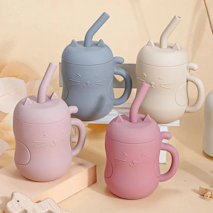 SippiCup – Vaso de silicona antigoteo con pajita y snacks