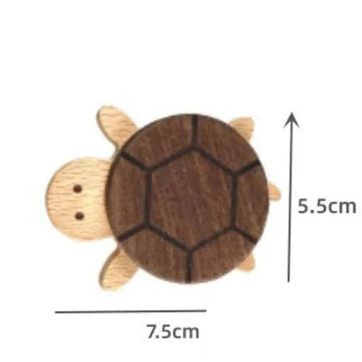 Gancho de pared de madera maciza con forma de animal para niños