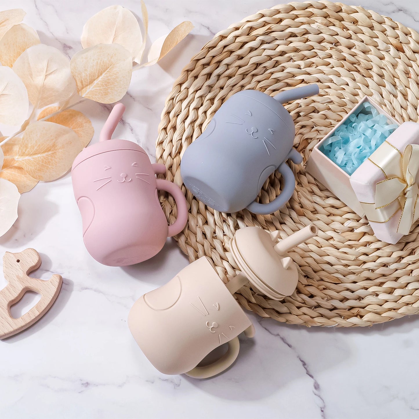 SippiCup – Vaso de silicona antigoteo con pajita y snacks