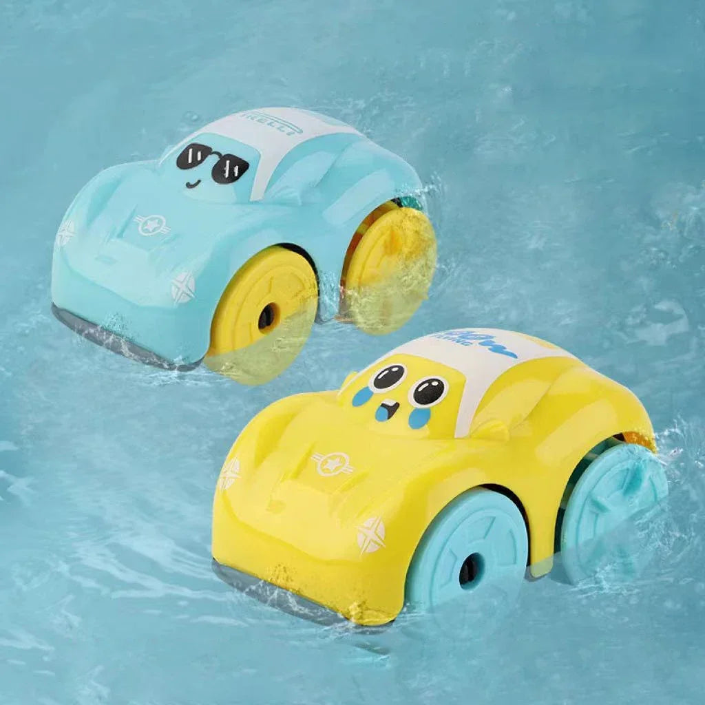 Coche de juguete de baño a cuerda para niños pequeños