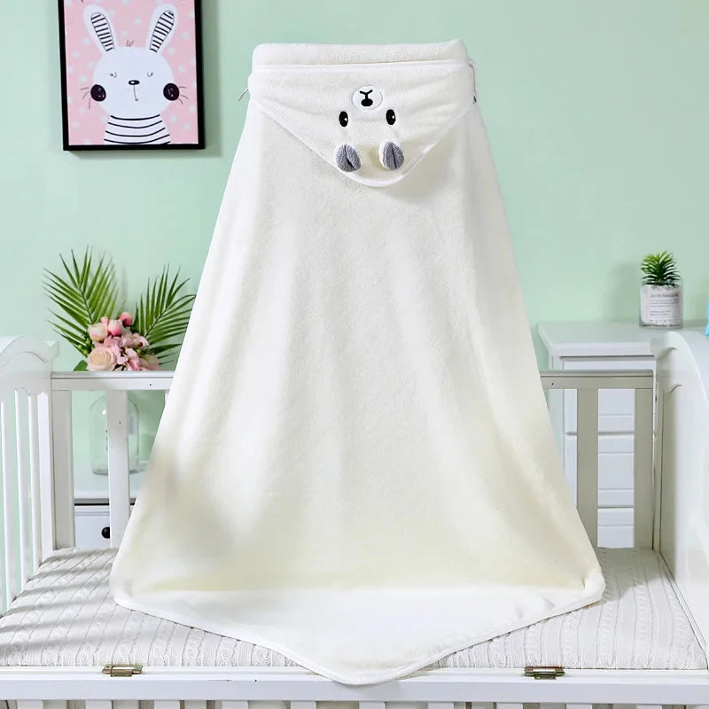 Animal Fun Baby Hooded Bath Towel