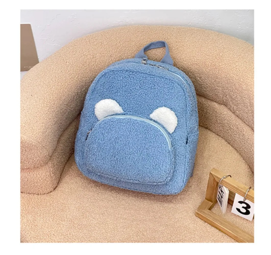 Pluchen rugzak met berenoren en casual chique stijl - BearLuxe™
