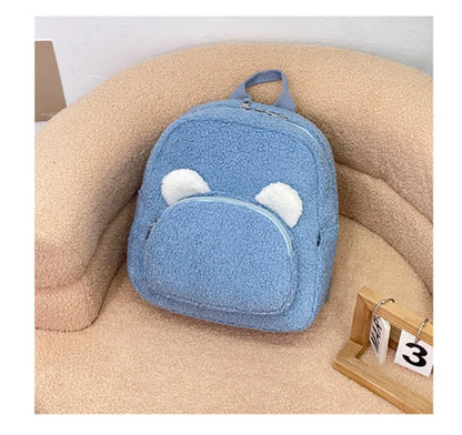 Pluchen rugzak met berenoren en casual chique stijl - BearLuxe™