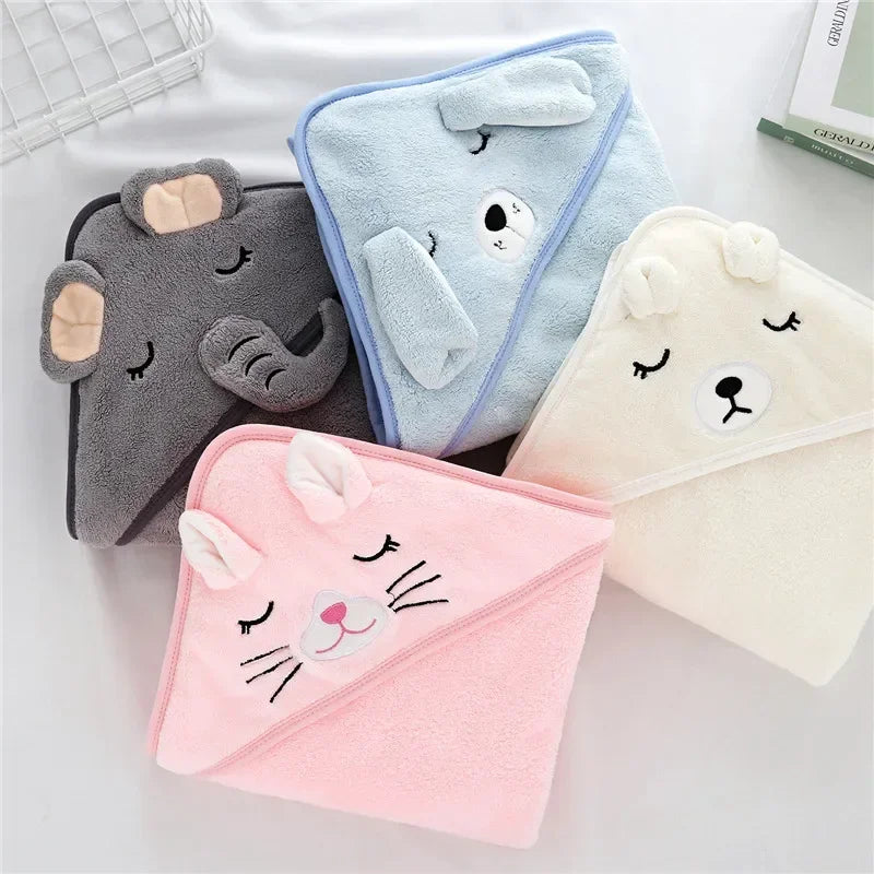 Animal Fun Baby Hooded Bath Towel