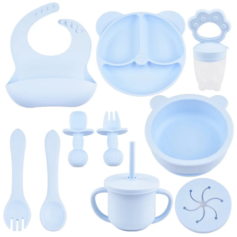 Complete Feeding Set – 9-Piece BPA-Free Silicone Kit