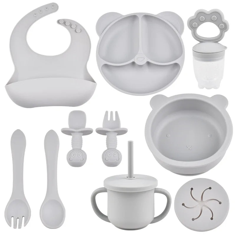 Complete Feeding Set – 9-Piece BPA-Free Silicone Kit