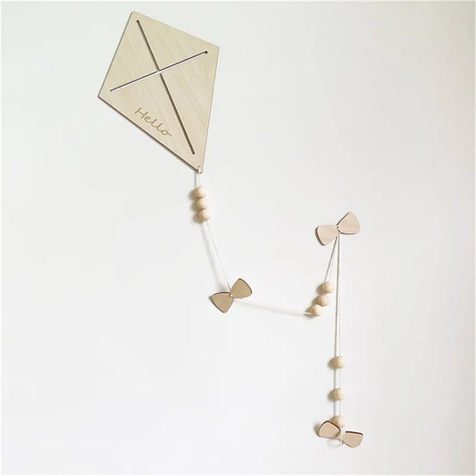 Nordischer Holzdrachen-Wandbehang fürs Kinderzimmer