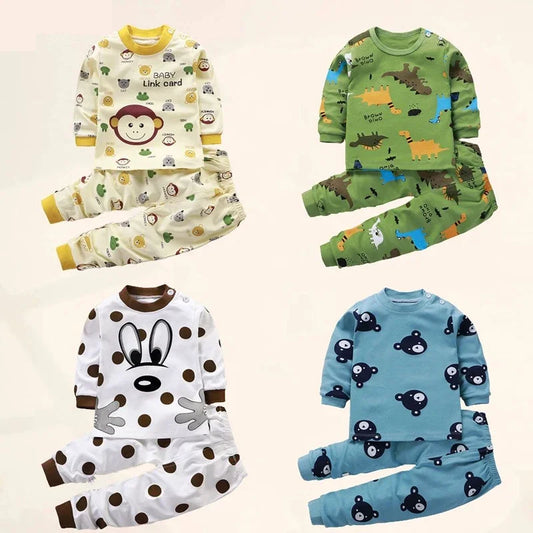 CozyWear – Cotton Kids Pajama Set for Fall/Winter