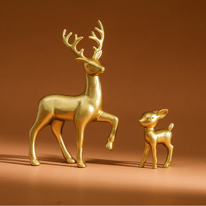 Set van 2 hertenmoeder- en babyfiguren