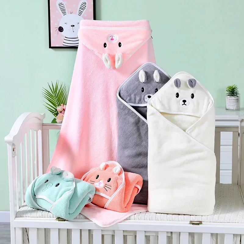 Animal Fun Baby Hooded Bath Towel