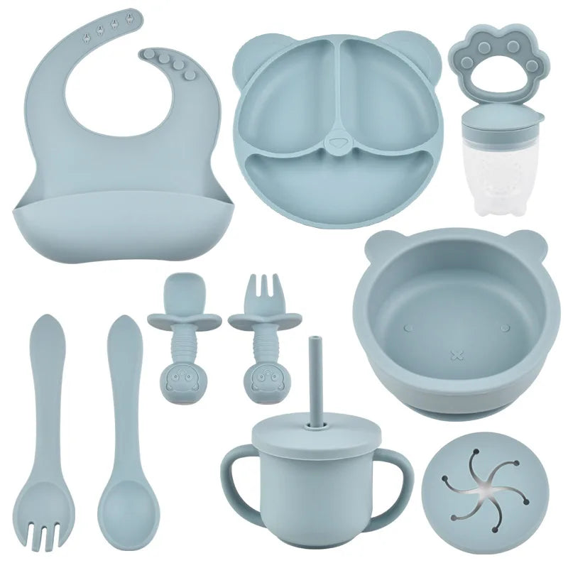 Complete Feeding Set – 9-Piece BPA-Free Silicone Kit