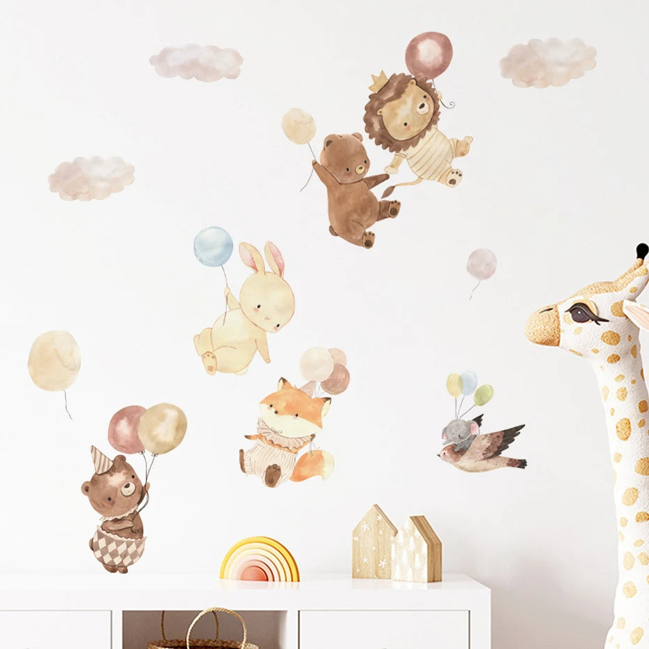 Animal Balloon Wall Decals for Kids Room