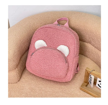 Pluchen rugzak met berenoren en casual chique stijl - BearLuxe™