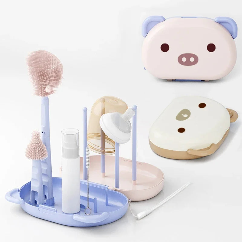 Draagbare babyflessenreinigingsset met organizer