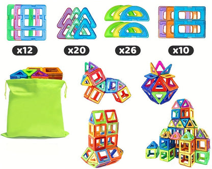 Magnetische bouwstenen - 48 tot 68 stuks